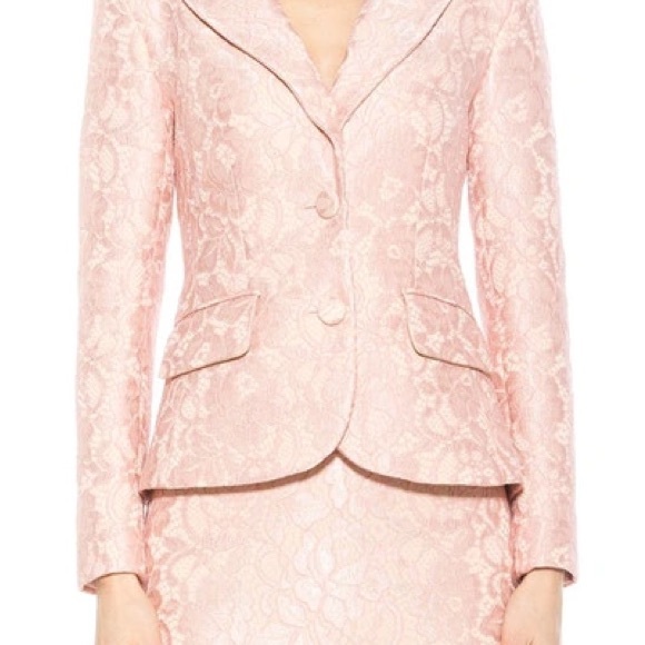 Alexia Admor Jackets & Blazers - ALEXIA ADMOR Jessica Peak Lapel Lace Blazer In Blush